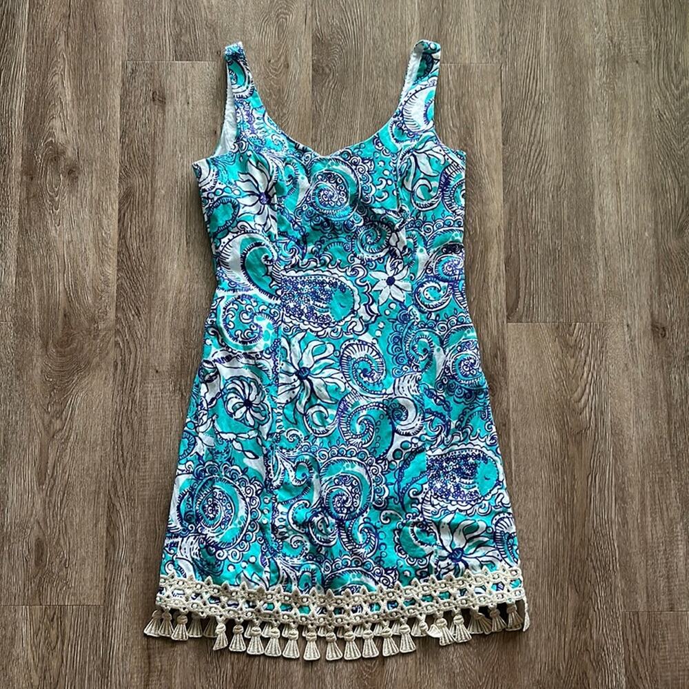 Lilly Pulitzer Blue Paisley Mini Dress
